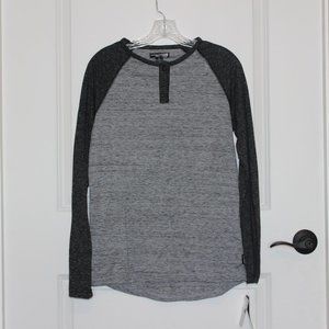 black long sleeve henley shirt
